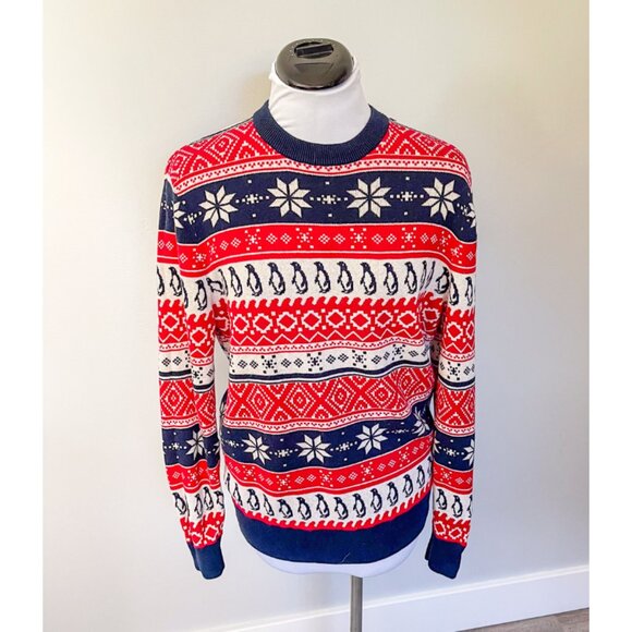 Men's H&M LOGG Penguin Holiday Sweater - Picture 3 of 12